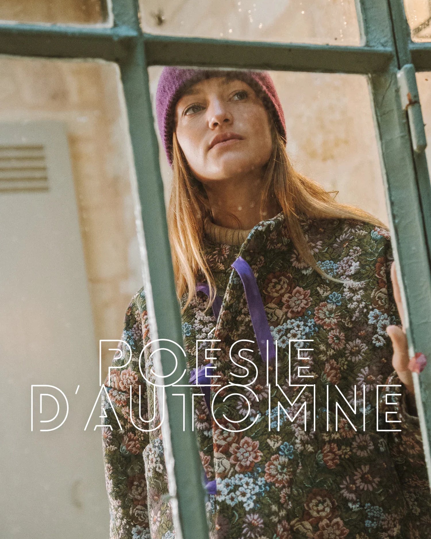 Veste Carole fleuri de la collection Poésie d'Automne de Maéli, parfaite pour l'upcycling.