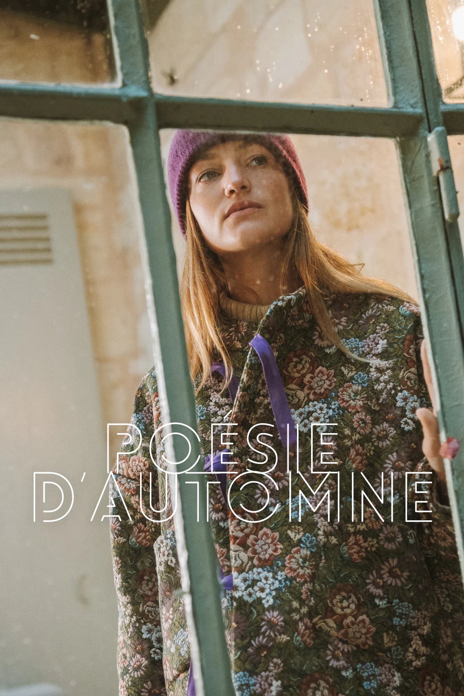 Veste Carole fleuri de la collection Poésie d'Automne de Maéli, parfaite pour l'upcycling.