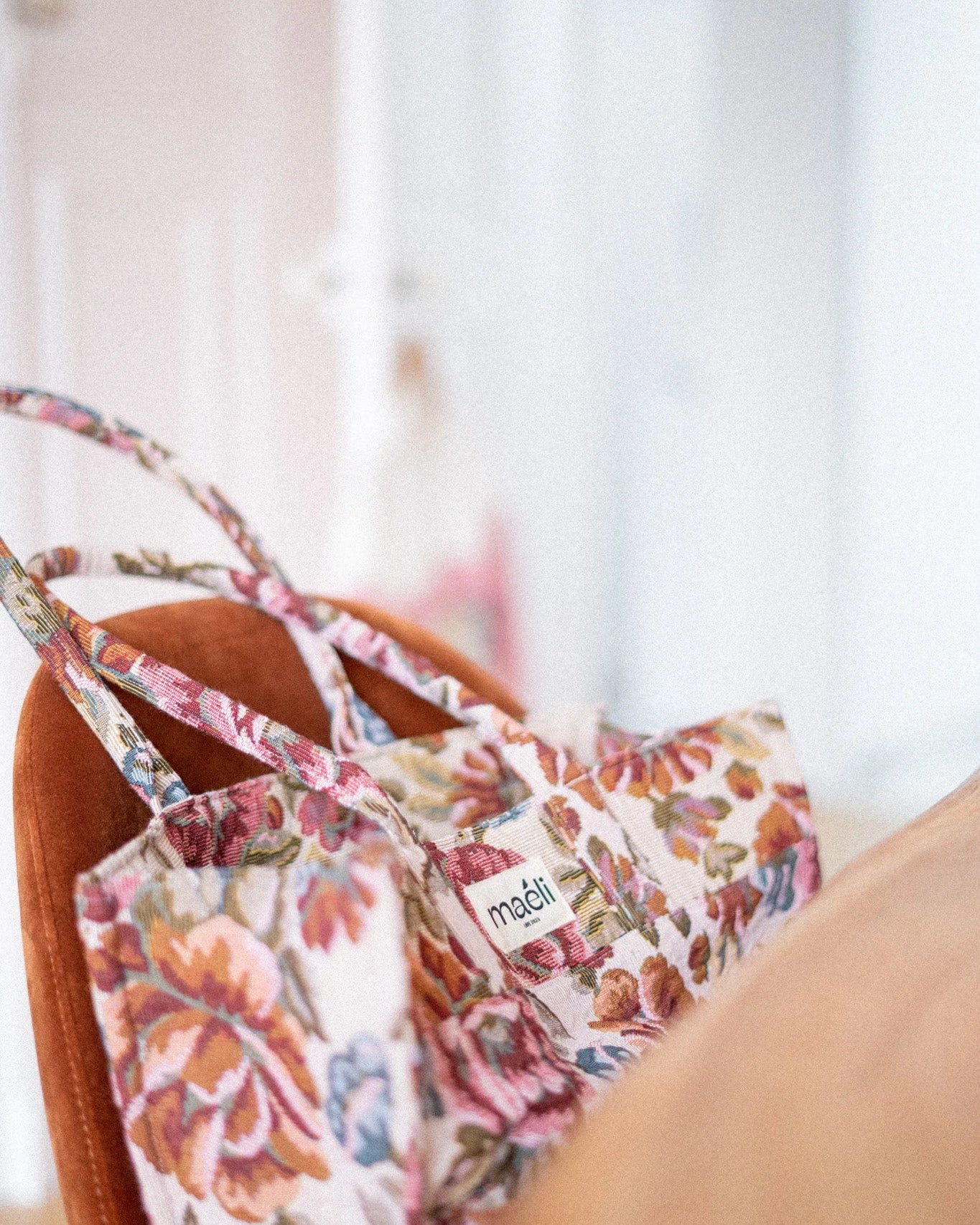 Kit couture du sac cabas Martha by Maéli en fleuri.