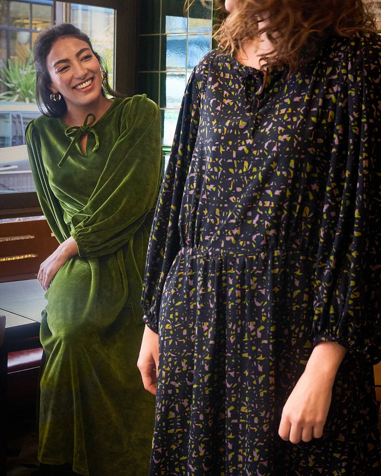 Kit couture Maéli et Atelier Brunette, robe ressourcée, longues ceinturée.