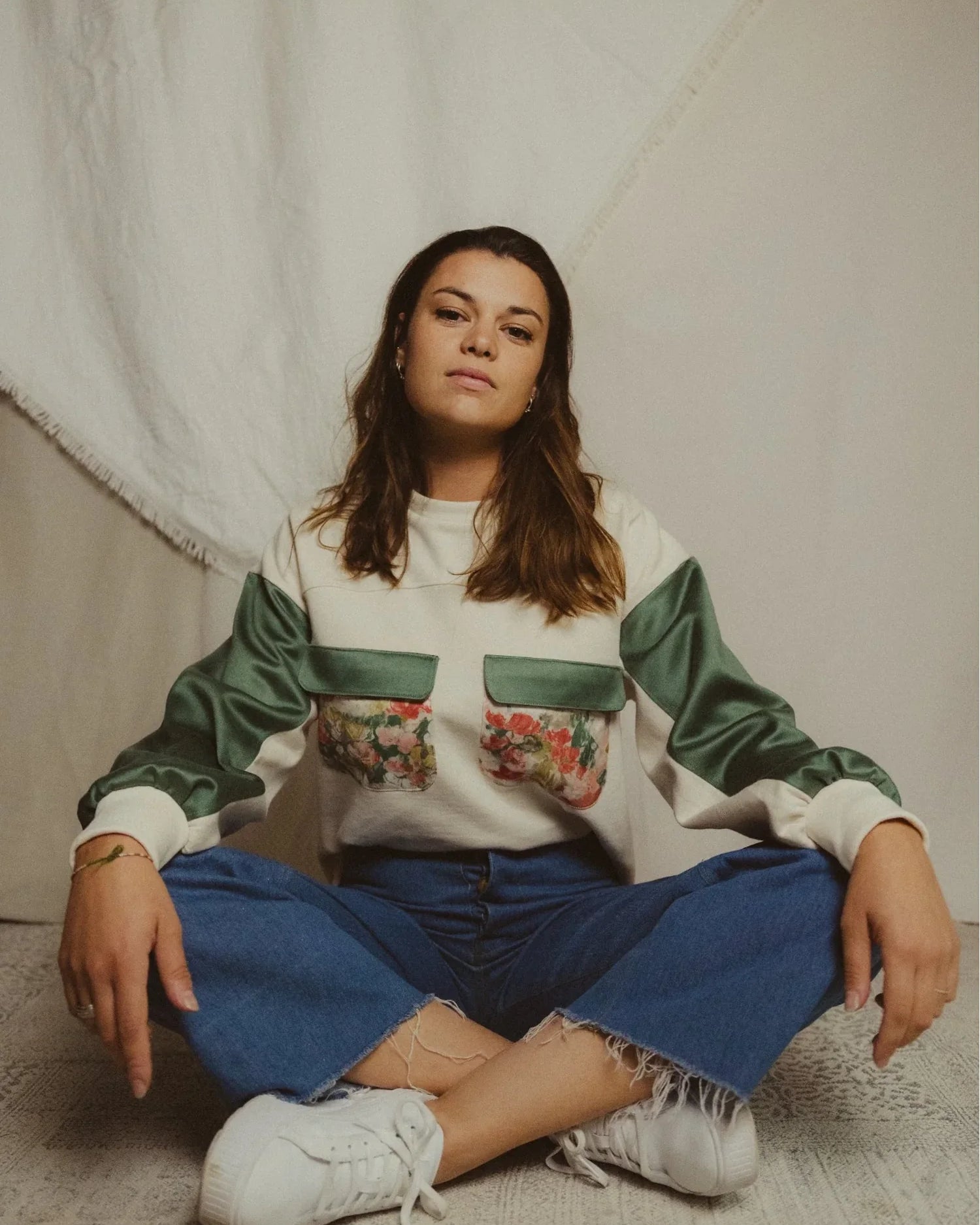 Kit couture du sweat Simone, Maéli, personnalisé et upcyclé.