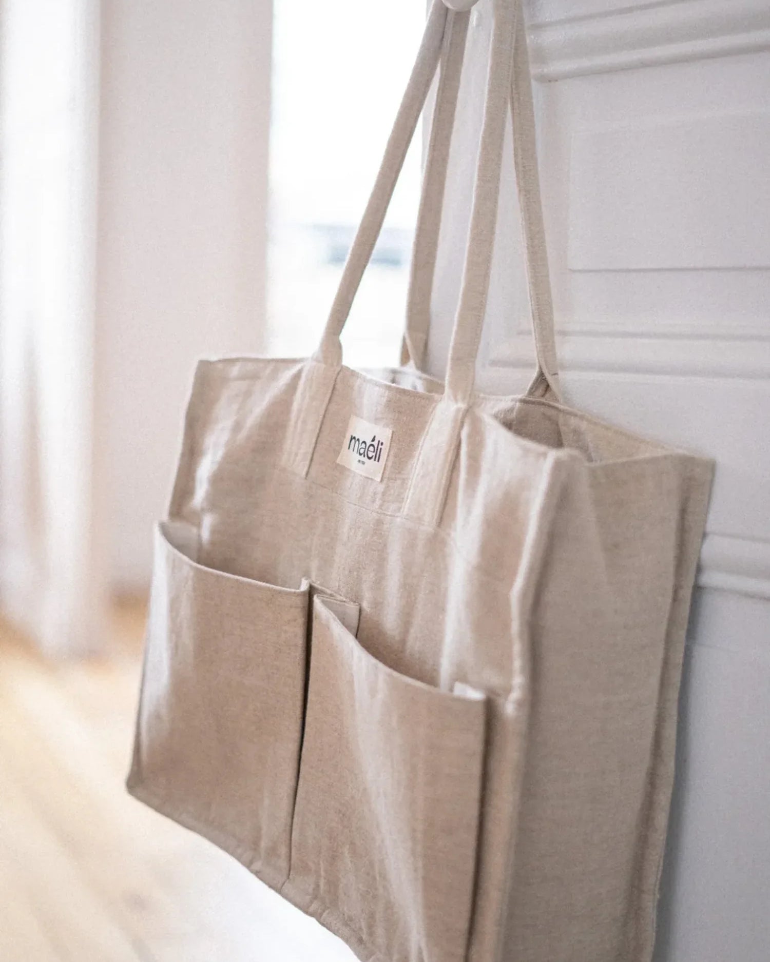 Patron du sac cabas Martha, à poches, uni.
