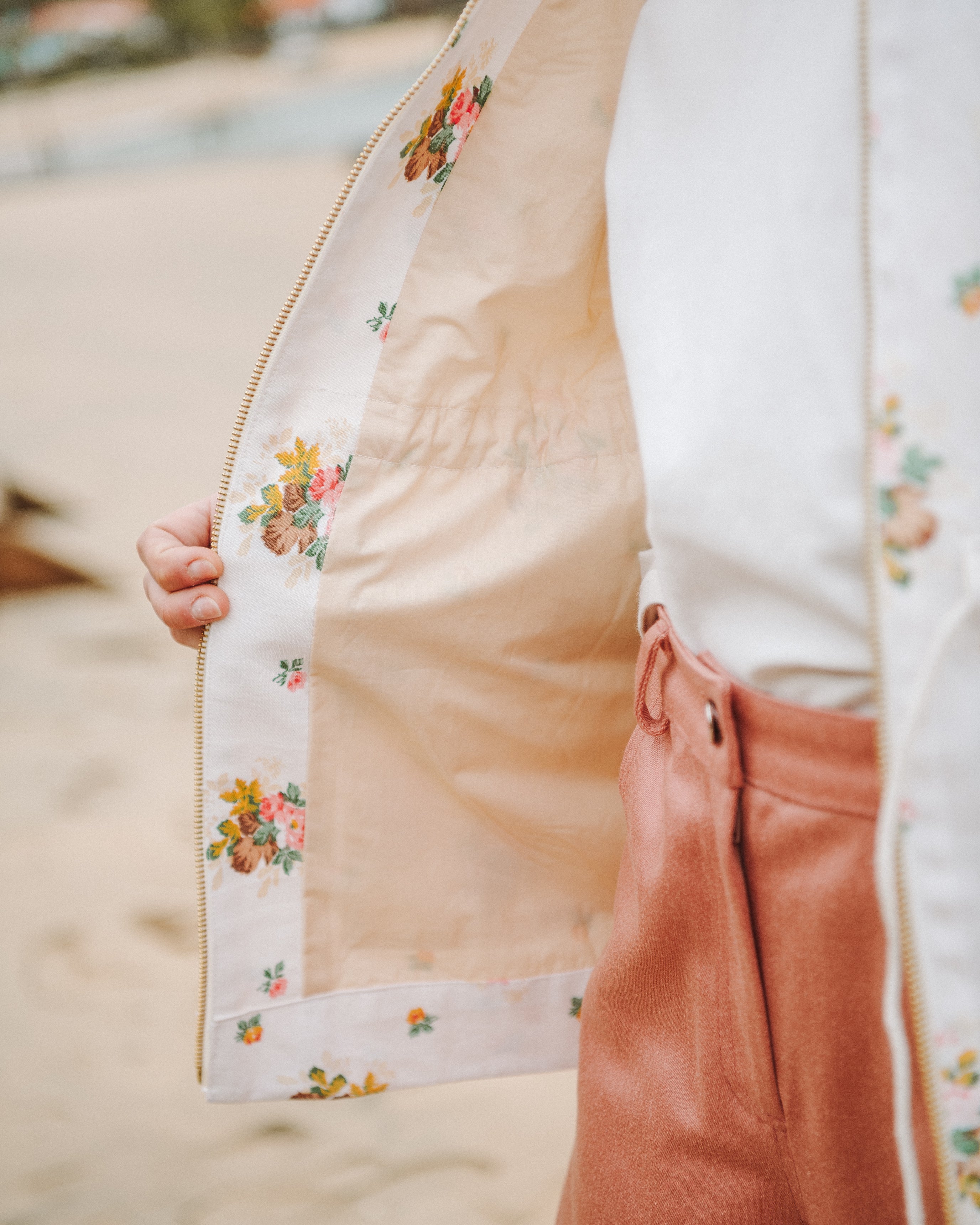 Interieur veste Marie avec doublure propre et finitions couture nettes visibles