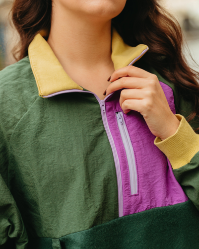 Patron de couture sweat Julie col montant avec ouverture zippée et finition bord-côte