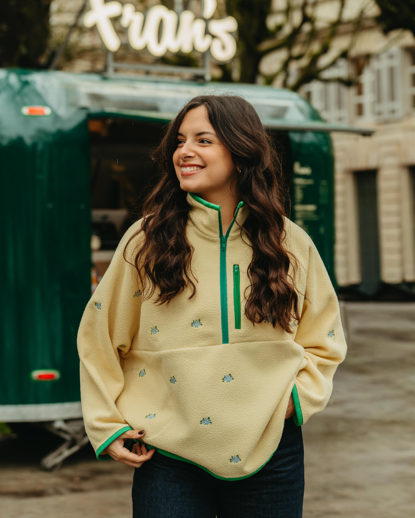 Patron de couture sweat Julie coupe ample avec manches raglan et col montant zippé