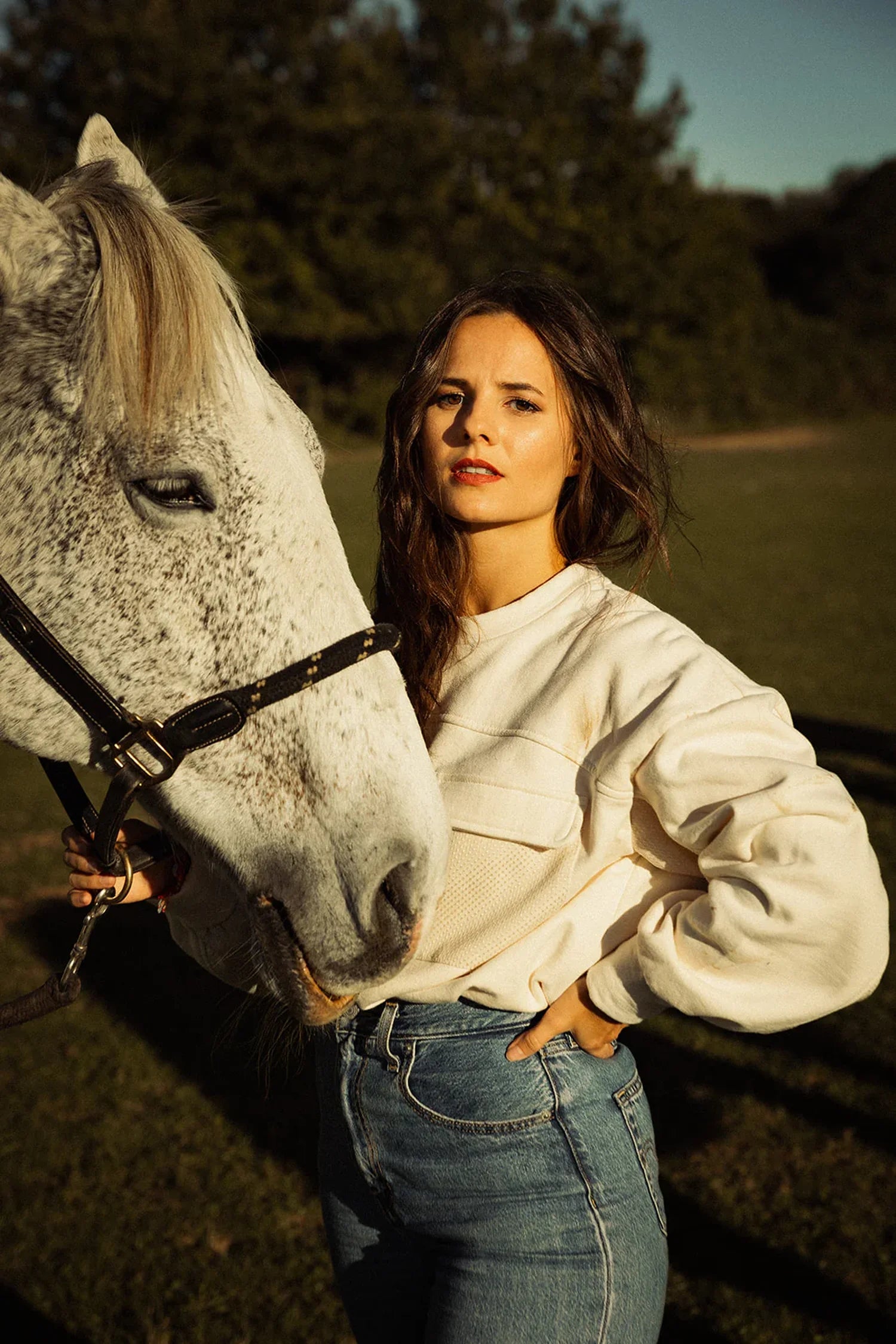 Sweat Simone uni en coton pour femme de Maéli Paris.