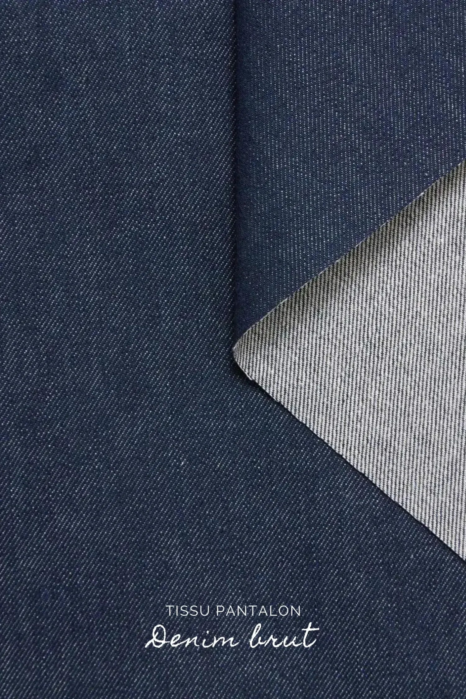 Tissu denim extérieur pour kit couture Camille personnalisable.