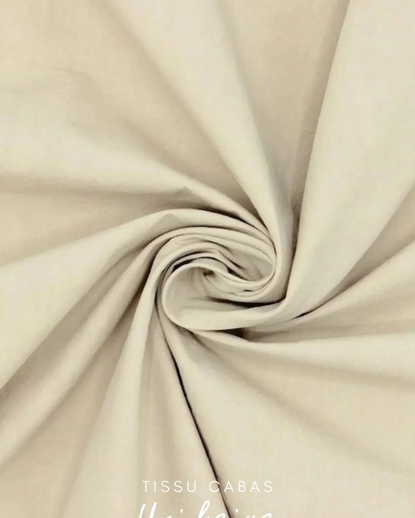 Tissu beige extérieur pour kit couture Martha personnalisable.