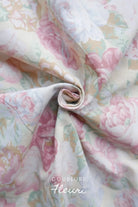 Tissu fleuri rose extérieur pour kit couture Martha personnalisable.