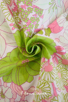 Tissu fleuri rosé pour kit couture Pauline personnalisable.