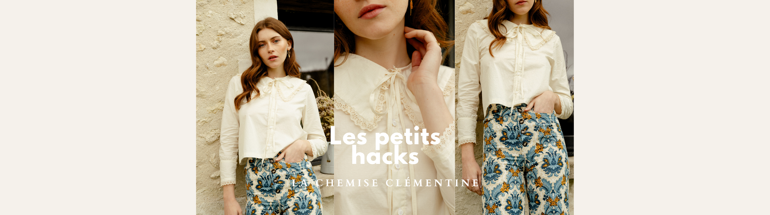 Chemise col Claudine et manches élastiques