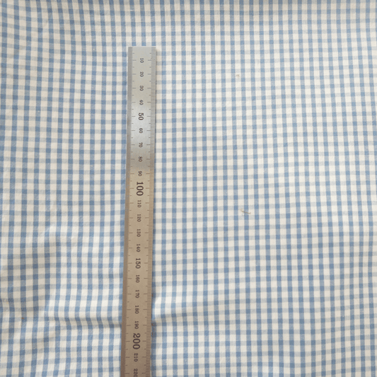 Tissu 100% Coton - Vichy bleu  - 140 cm * 68 cm