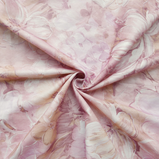 Nappe vintage polyester - Ton pastel / rose  - 145 cm * 290 cm