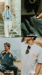 Patrons homme du coffret Sea You avec Thibault, Laurent, Thomas et Julien.