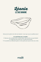 Illustration technique du patron du sac banane Léonie.