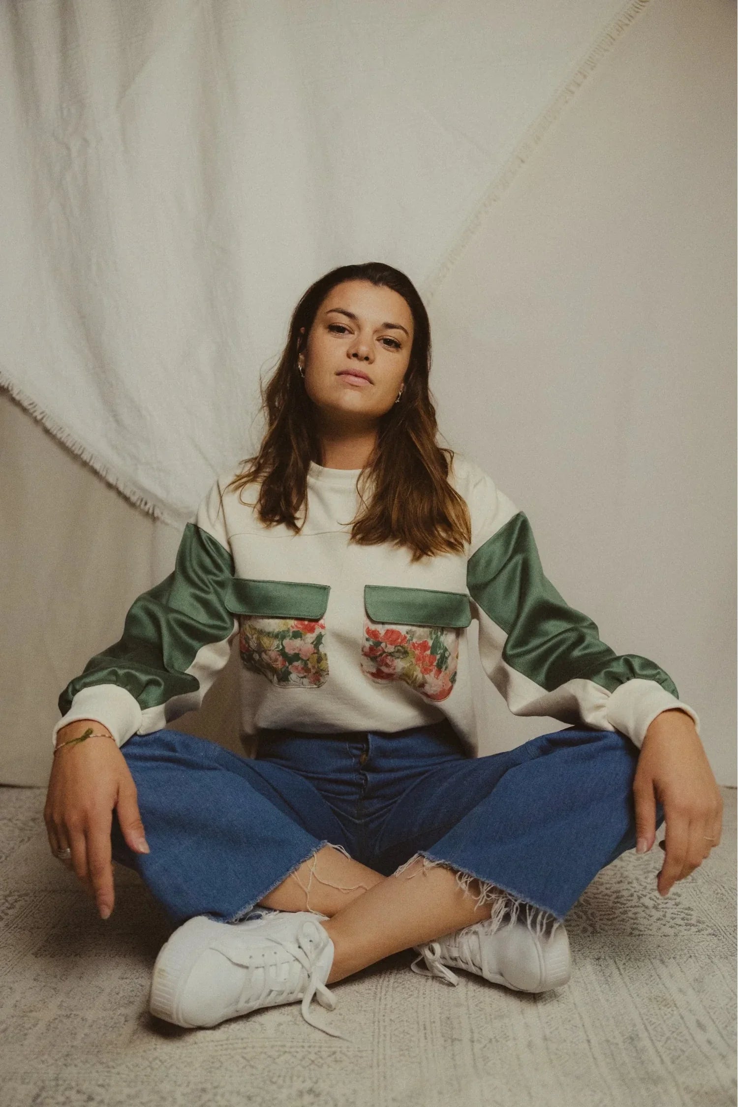 Kit couture du sweat Simone, Maéli, personnalisé et upcyclé.