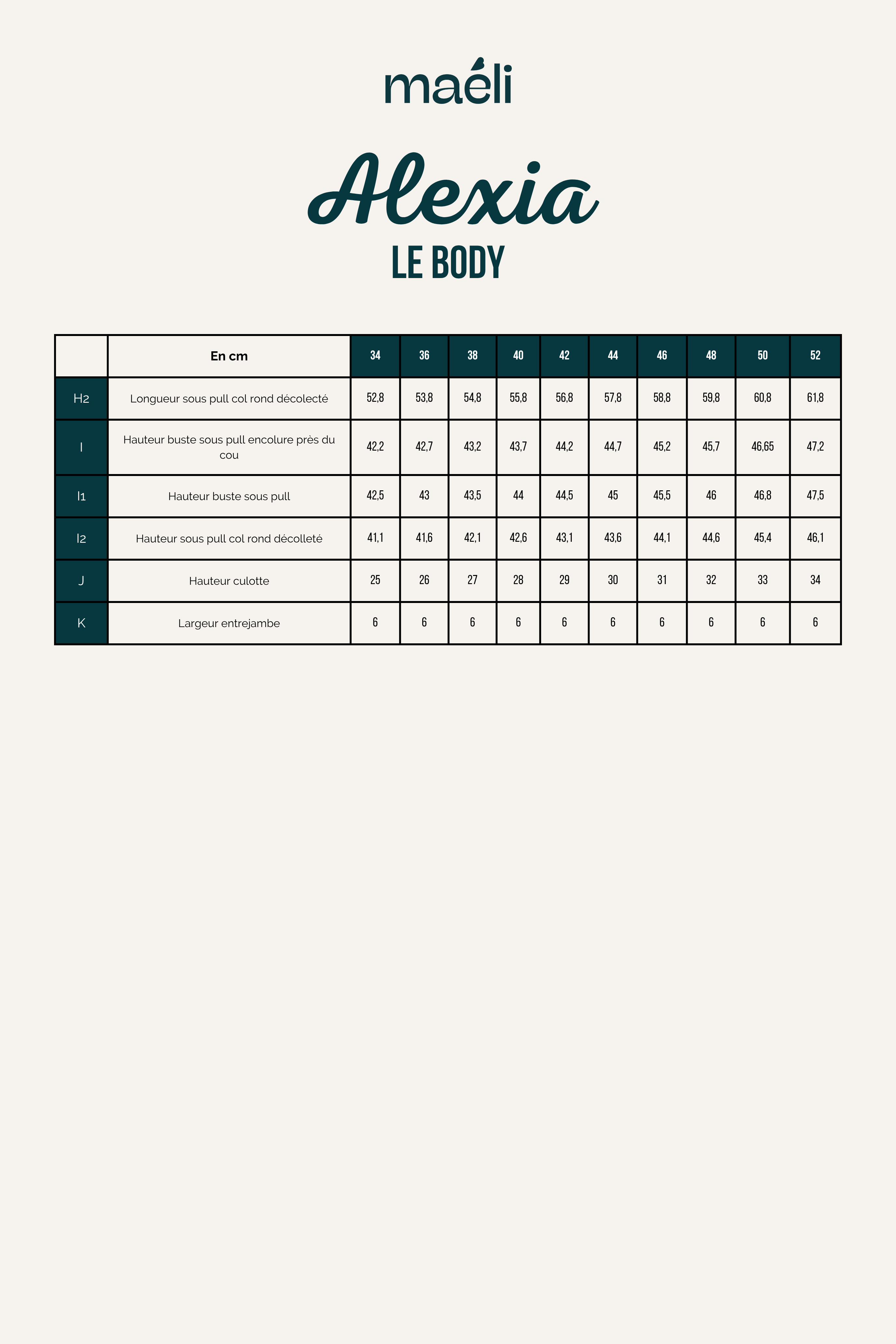 guide tailles patron couture body alexia schema technique mesures body et sous pull