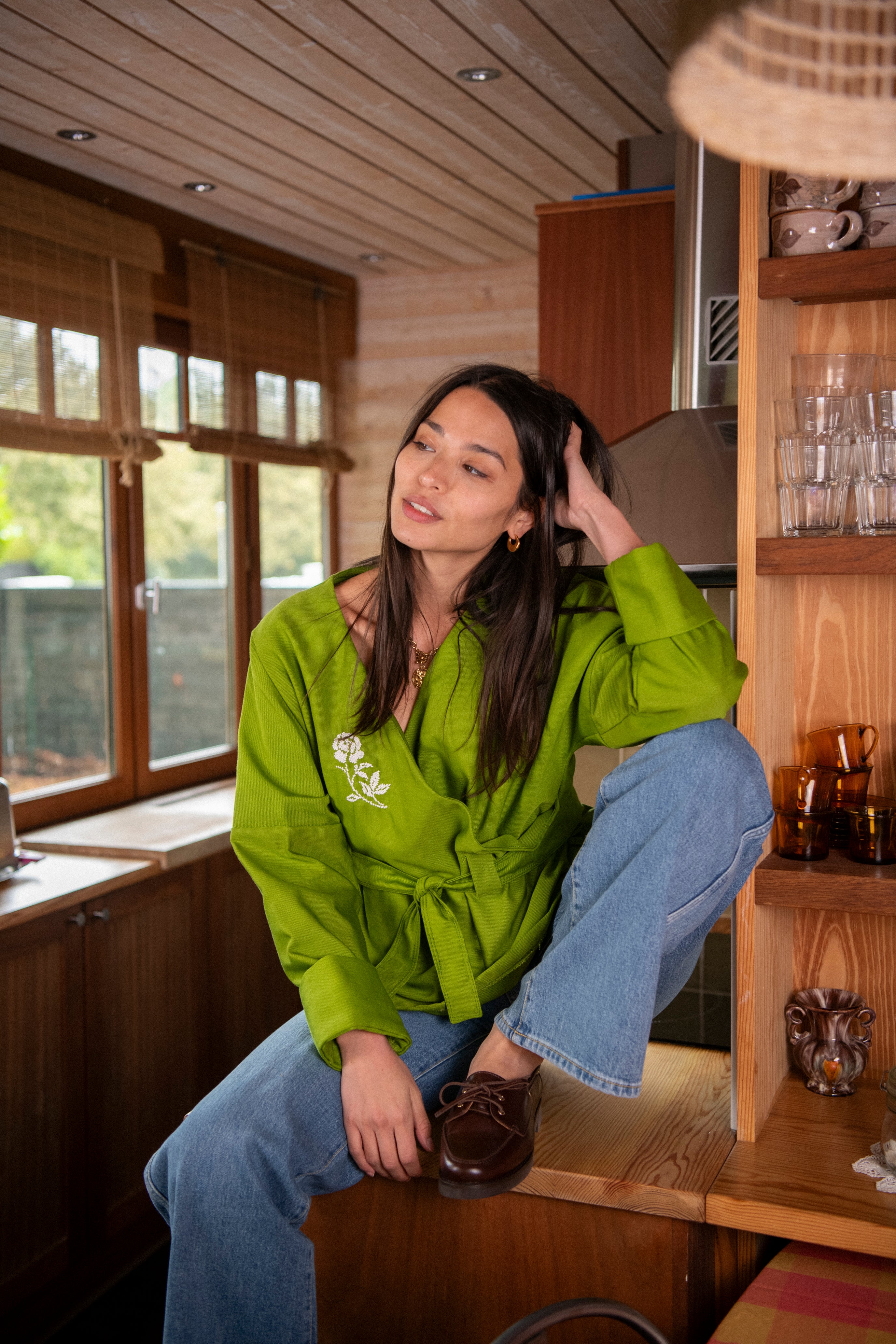 patron couture kimono mathilde veste cache coeur femme avec ceinture a nouer coupe ample facile