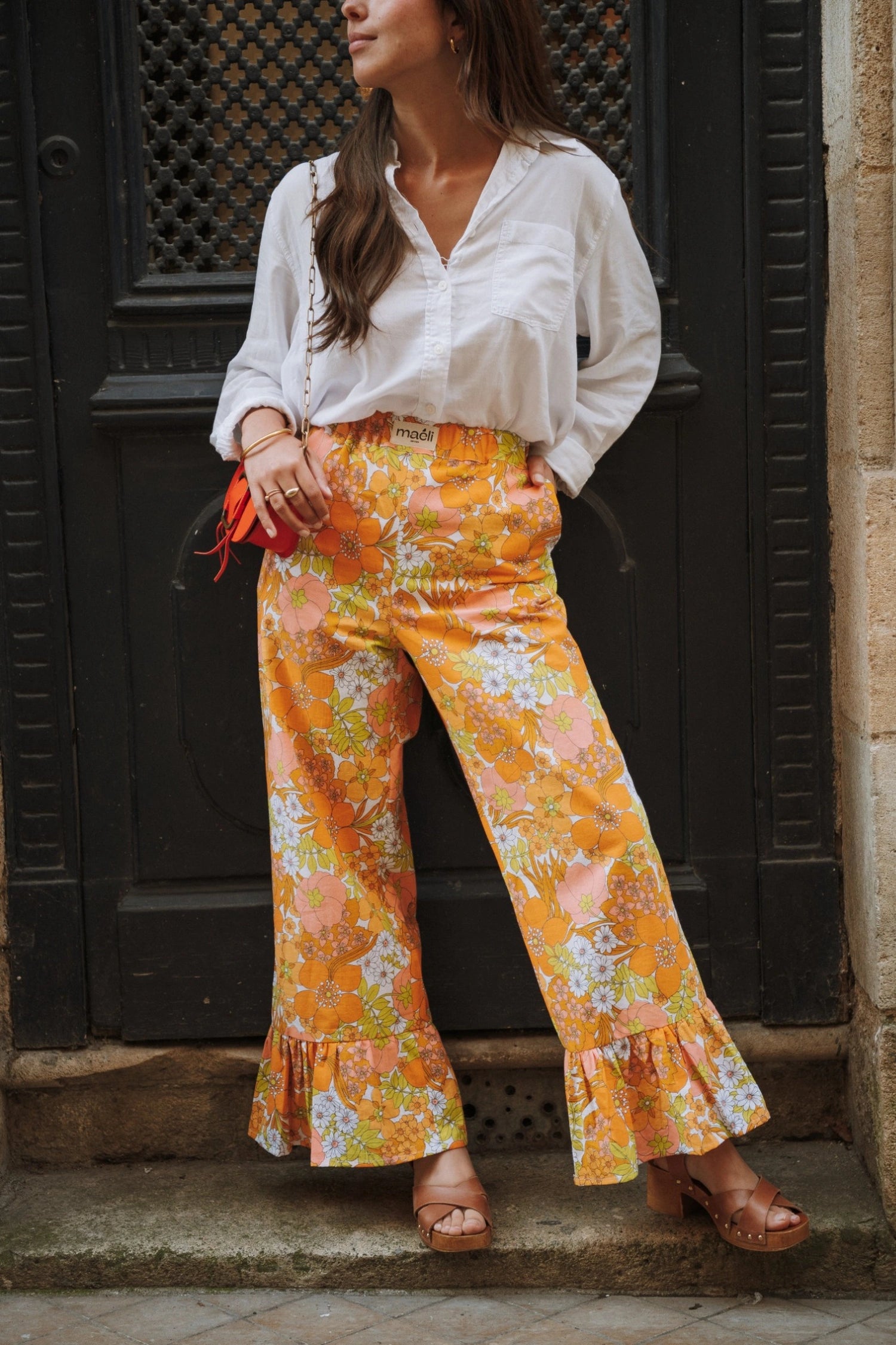 Pantalon vintage Pauline, patron de couture Maéli Paris idéal pour upcycling.