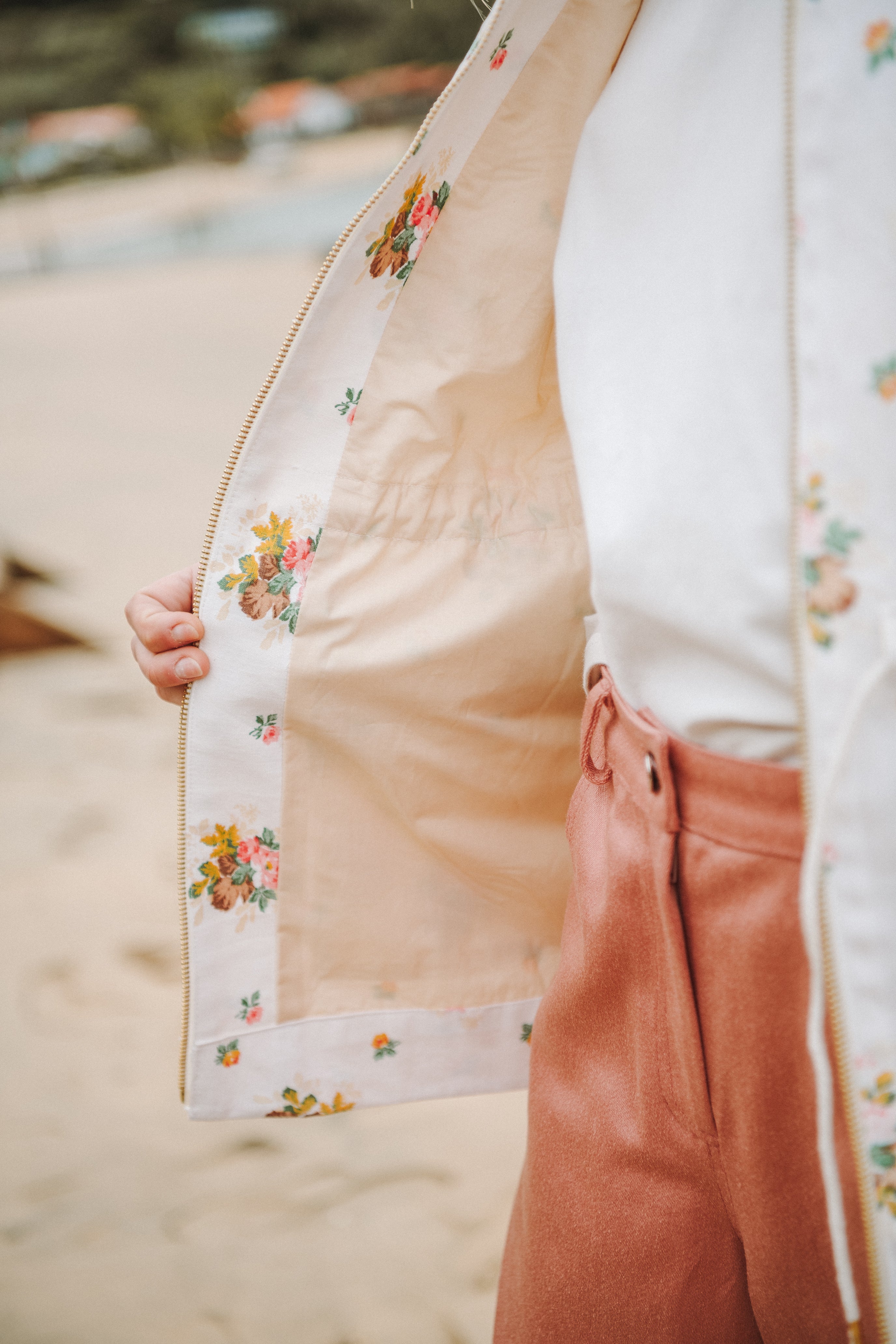 Interieur veste Marie avec doublure propre et finitions couture nettes visibles