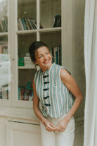 Patron de couture top croisé Victoire avec fermeture noeuds chinois, modèle femme