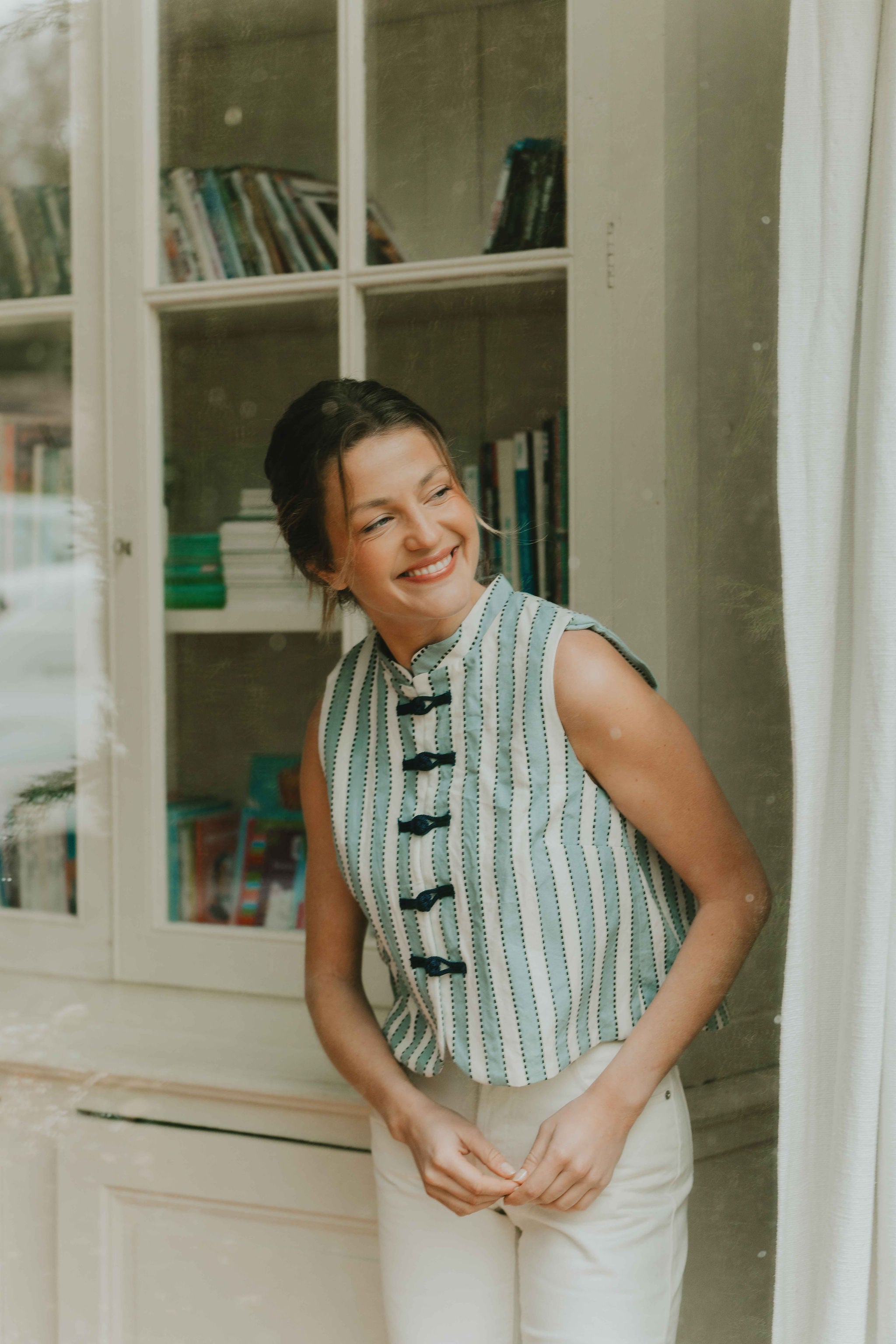 Patron de couture top croisé Victoire avec fermeture noeuds chinois, modèle femme