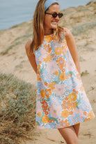 robe trapeze femme fleurs pastel patron couture ete robe legere cousue main